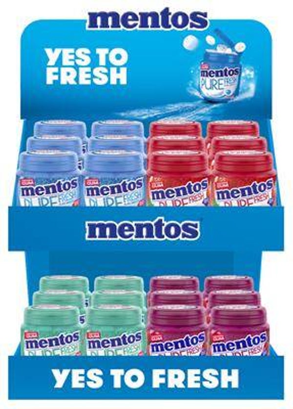 MENTOS GUM DISPLAY PURE FRESH 24CE Art nr. 56226