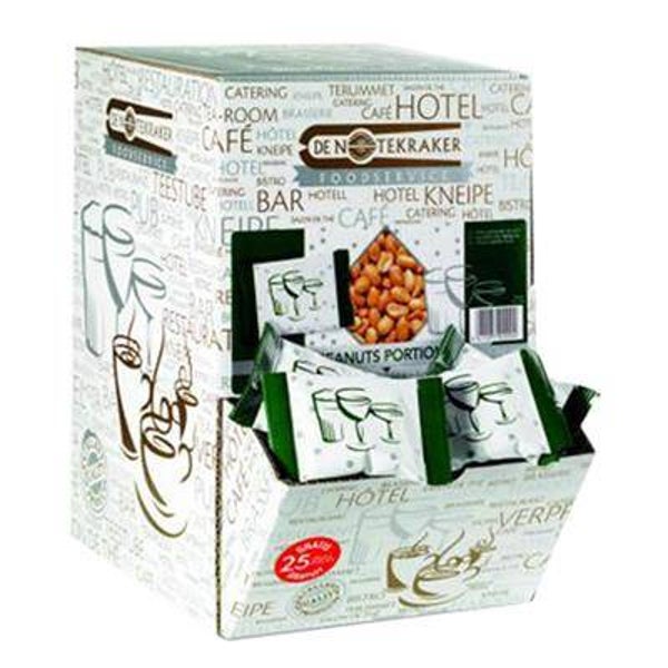 Display DE NOTEKRAKER PEANUTS PORTIONS 18G 200 stuks +25 GRATIS nr 52136