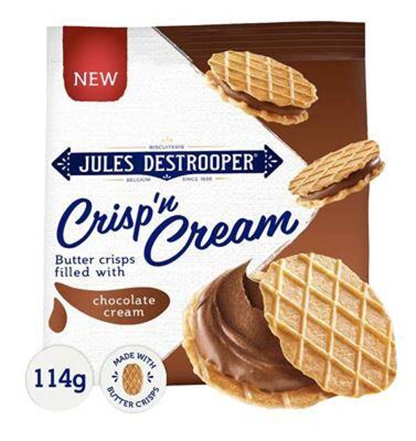 J.DESTROOPER CRISP'N CREAM CHOCOLADE 8X114G