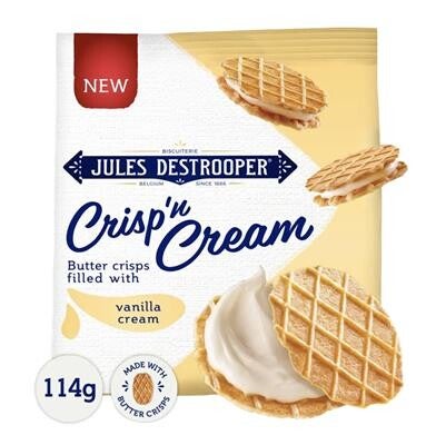J.DESTROOPER CRISP'N CREAM VANILLE 8X114G