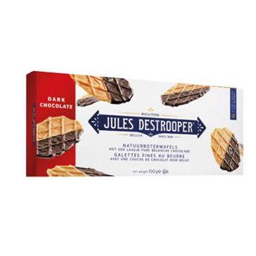 J.DESTROOPER NATUURBOTERWAFELS PURE CHOC. 12X100G Art nr. 55683