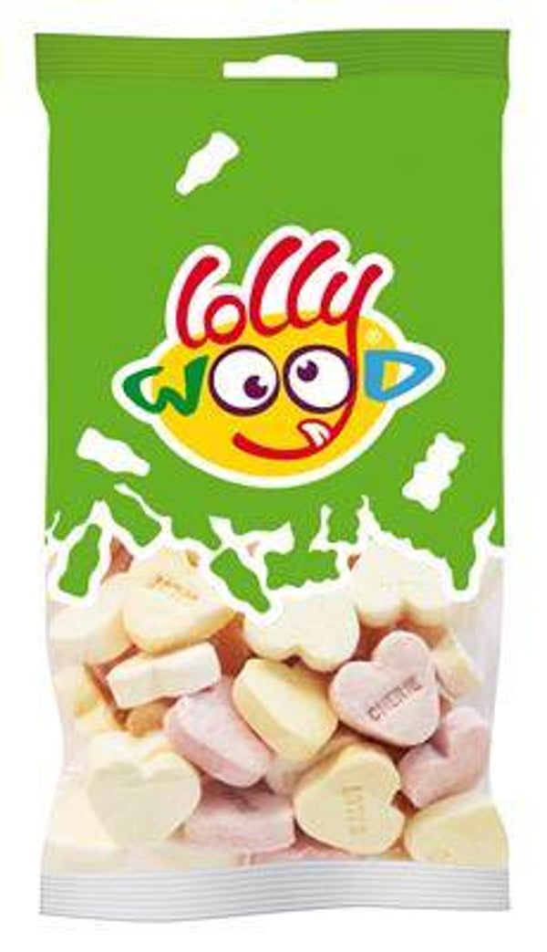 LOLLYWOOD SUIKERHARTJES 15X100G Art nr. 36307
