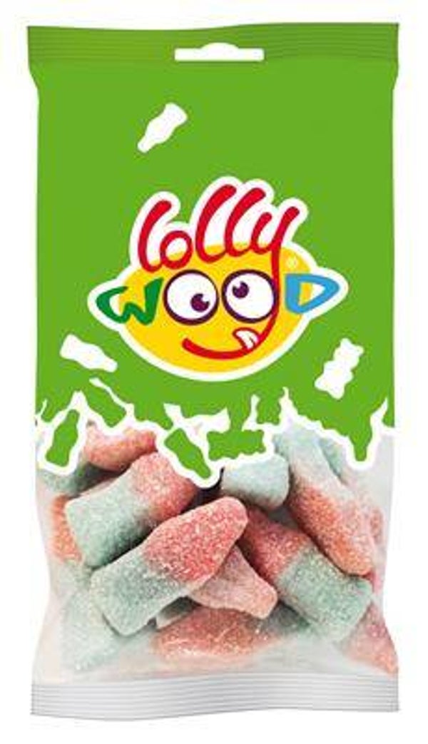 LOLLYWOOD ZURE BUBBLEGUM FLESJES 15X110G Art nr. 41466