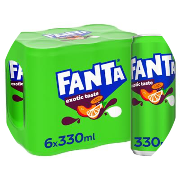 FANTA EXOTIC SLEEK CANS 4X33CL 6-PACK Art nr. 52371