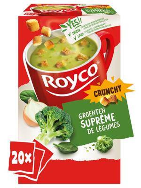 ROYCO CRUNCHY GROENTESUPRÊME 20 ZAKJES Art nr. 33492