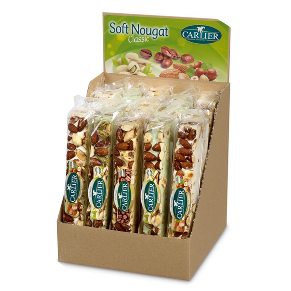 Display CARLIER NOUGATREEP MIX LUXE CLASSIC 25 stuks 100G Art nr. 50609
