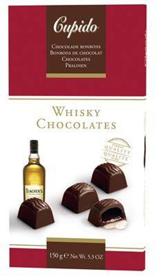 CUPIDO LIKEURPRALINES WHISKY TEACHER'S 10X150G Art nr. 39950
