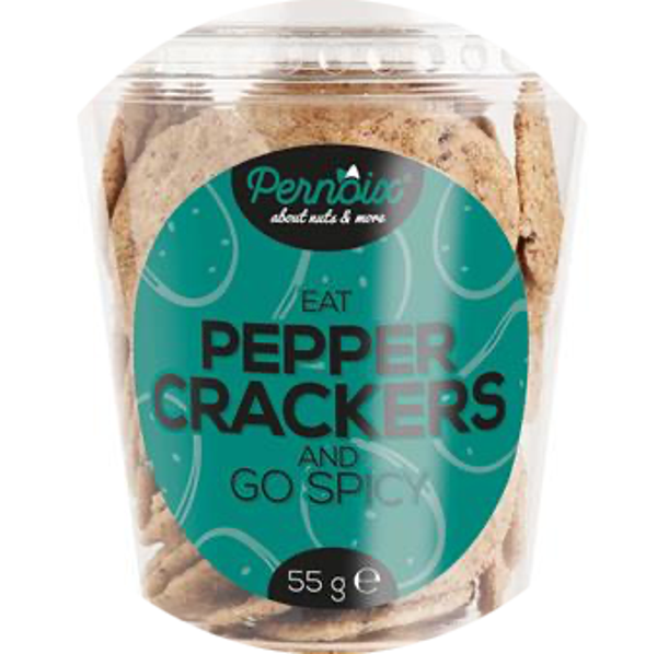 PERNOIX BLACK PEPPER CRACKERS 8X55G Art nr. 54830