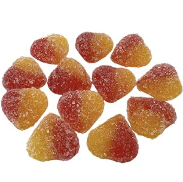 Hover om in te zoomen | Klik om te vergroten 7 STICK JELLIES SOUR PEACH HEARTS 1KG Art nr. 55895