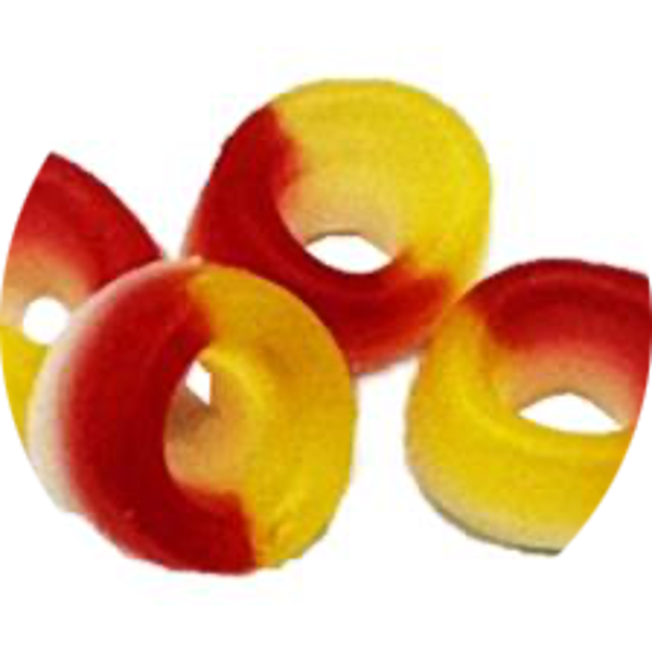 7 STICK JELLIES SWEET PEACH RINGS 1KG Art nr. 55865