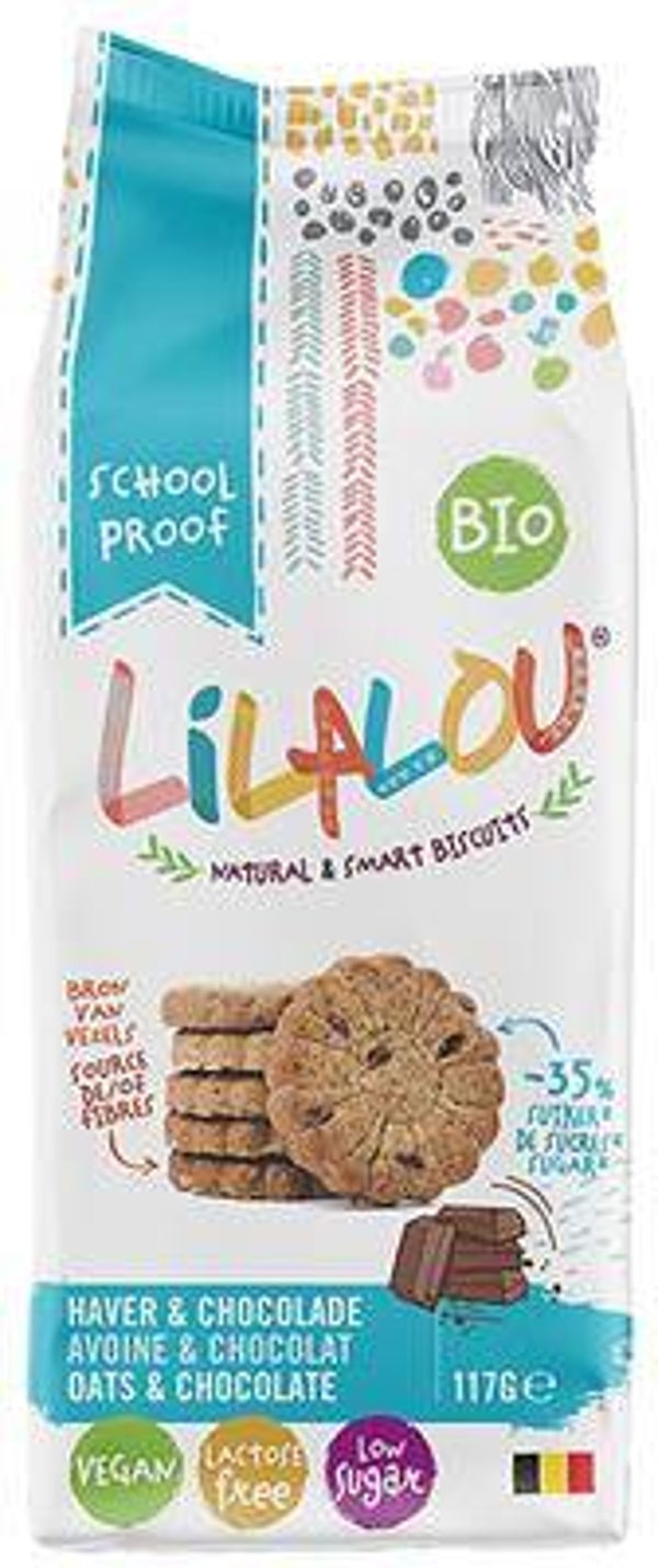 LILALOU BISCUITS HAVER & CHOCOLADE BIO 10X117G Art nr. 55015