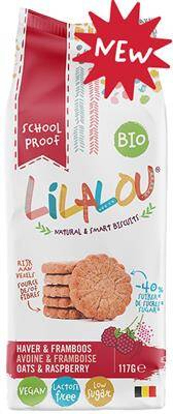 LILALOU BISCUITS HAVER & FRAMBOOS BIO 10X117G Art nr. 55013