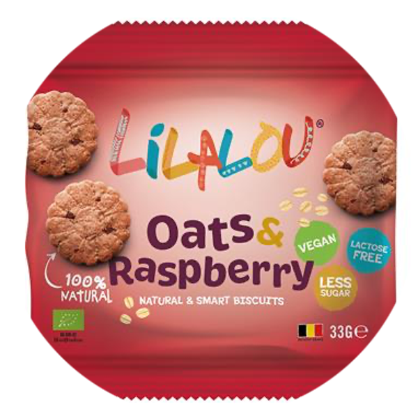 LILALOU BISCUITS HAVER & FRAMBOOS BIO 40X33G Art nr. 54819