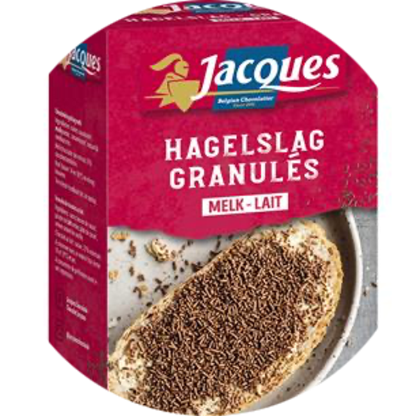 JACQUES HAGELSLAG MELKCHOCOLADE 12X200G Art nr. 18106
