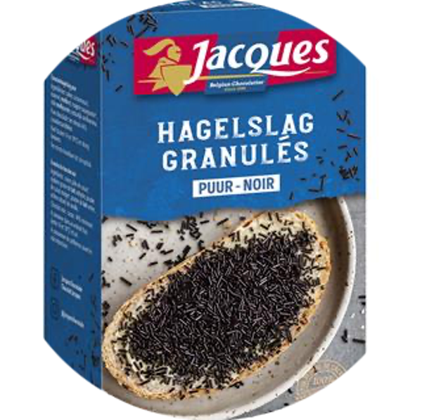 JACQUES HAGELSLAG PURE CHOCOLADE 12X200G Art nr. 18105