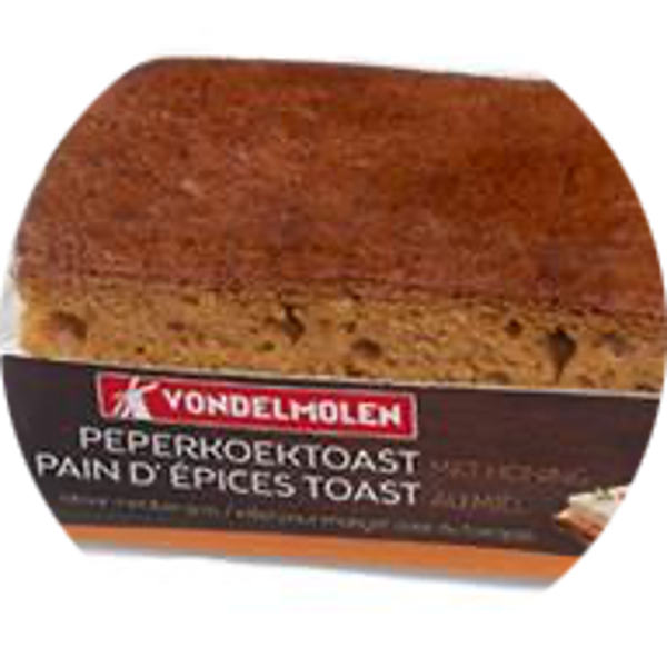 VONDELMOLEN PEPERKOEK TOAST HONING 11% 18X150G Art nr. 51874
