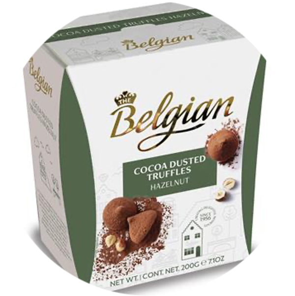THE BELGIAN CACAOTRUFFELS HAZELNOOT BALLOT.15X200G Art nr. 37098