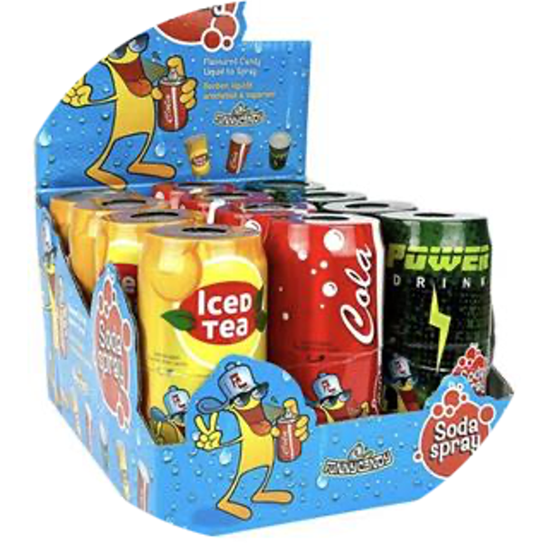 Display 12 st FUNNY CANDY SODA SPRAY verp 48