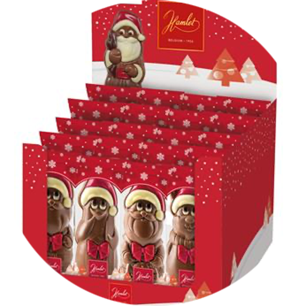 HAMLET FLOWPACK KERSTFIGUREN MIX MELK 20X100G Art nr. 56009