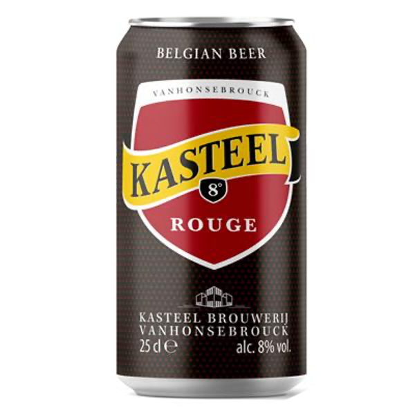KASTEELBIER ROUGE 8° CANS 24X25CL Art nr. 51004