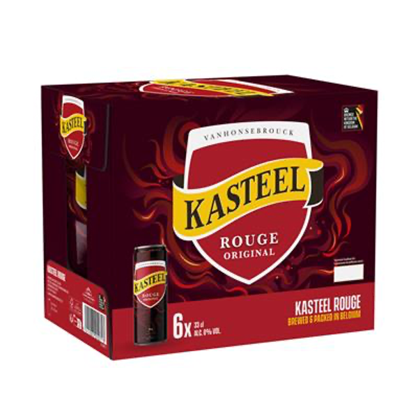 KASTEELBIER ROUGE 8° CANS 4X33CL 6-PACK Art nr. 55186