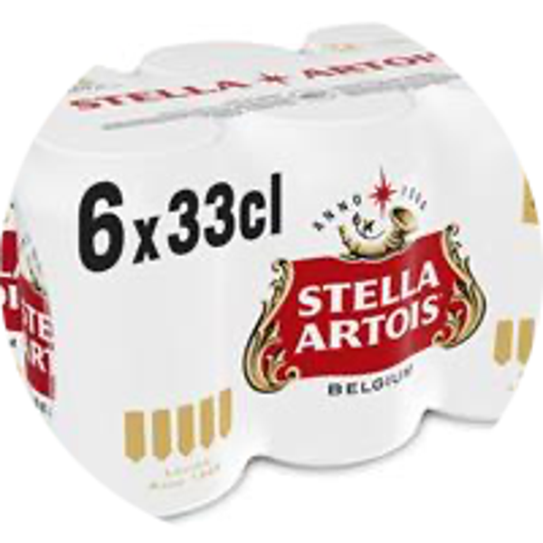 STELLA ARTOIS CANS 4X33CL 6-PACK RIB Art nr. 56384