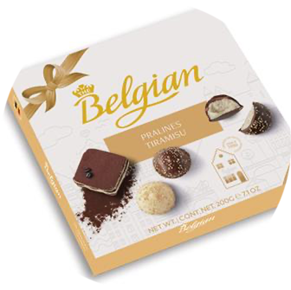 THE BELGIAN PRALINES TIRAMISU GIFTBOX 12X200G Art nr. 38725