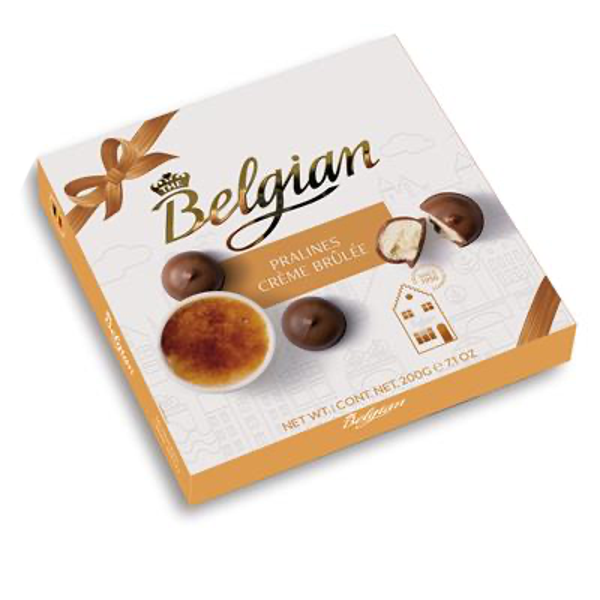 THE BELGIAN PRALINES CRÈME BRÛLÉE GIFTBOX 12X200G Art nr. 35694