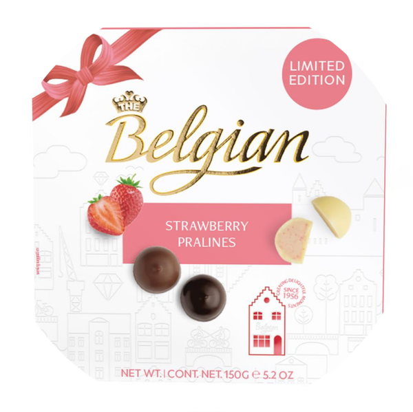 THE BELGIAN PRALINES AARDBEI GIFTBOX 12X150G Art nr. 56423