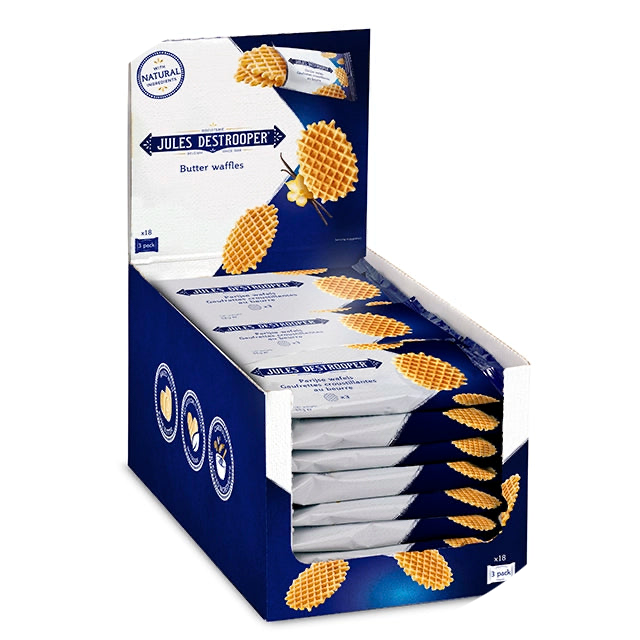 Display 18 Destrooper Parijse wafels 33g verp  72