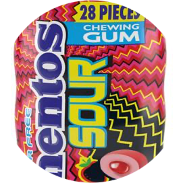 MENTOS GUM SOUR STRAWBERRY TRUMBL BOTTLE X6 Art nr. 55908