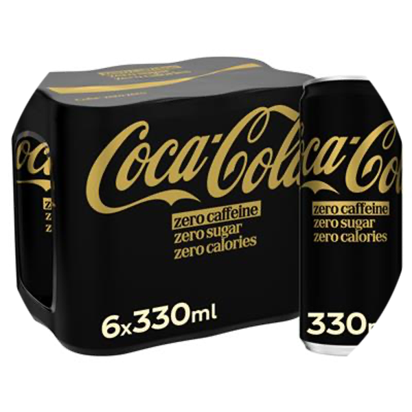 COCA-COLA ZERO NO CAF. SLEEK CANS 4X33CL 6-PACK Art nr. 52958