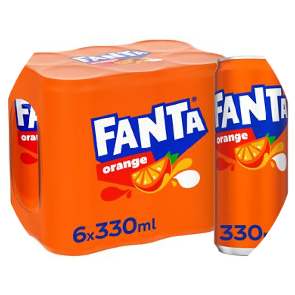 FANTA ORANGE SLEEK CANS 4X33CL 6-PACK Art nr. 52368