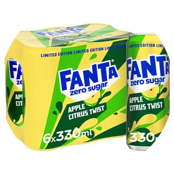 FANTA ZERO APPLE CITRUS CANS 4X33CL 6-PACK Art nr. 56160