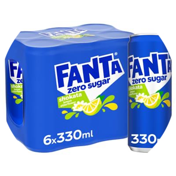 FANTA ZERO LEMON ELDERFL. SHOKATA 4X33CL 6-PACK  Art nr. 56015
