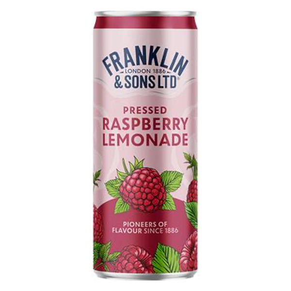 FRANKLIN & SONS PRESSED RASPB LEMONADE CAN 12X25CL Art nr. 55784