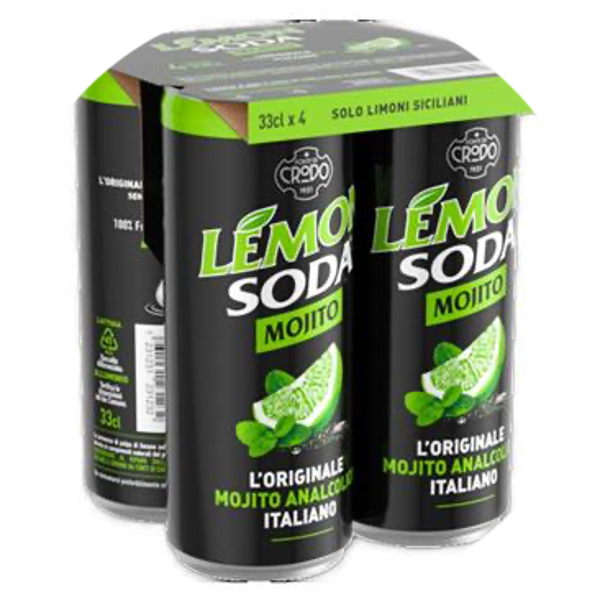 LEMON SODA MOJITO SLEEK CANS 6X33CL 4-PACK Art nr. 57041