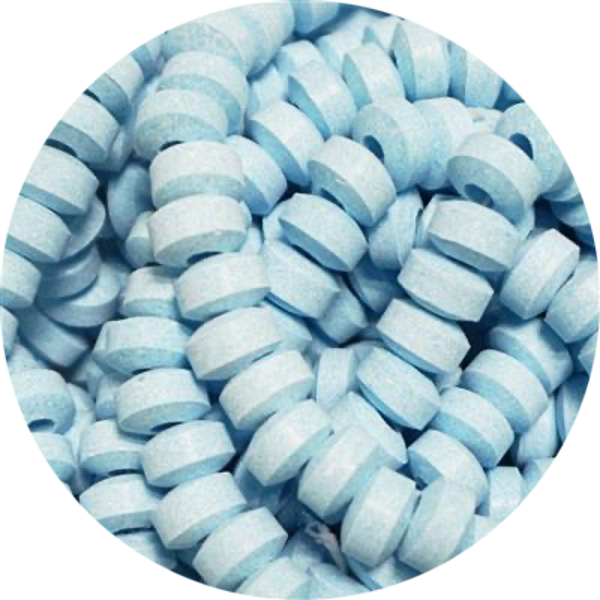 LOLLYWOOD SNOEPKETTINGEN BLAUW 17G 1KG Art nr. 53539