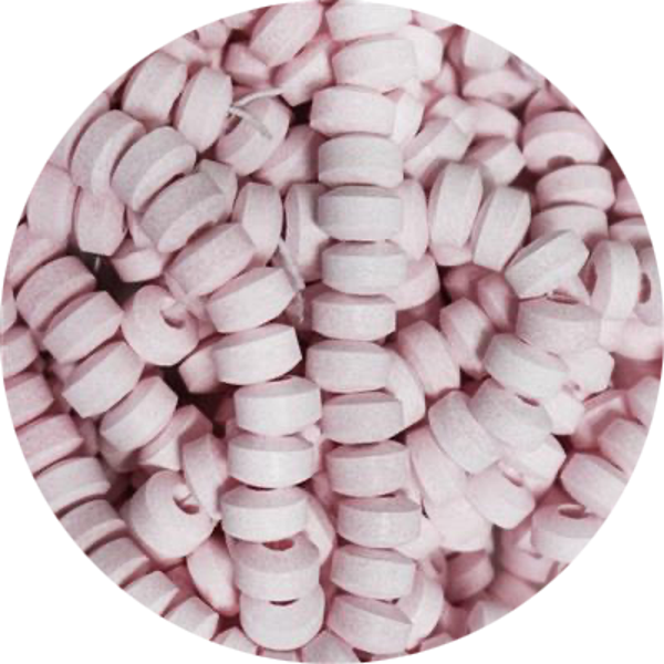 LOLLYWOOD SNOEPKETTINGEN ROZE 17G 1KG Art nr. 53538