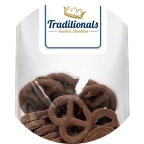 TRADITIONALS CHOCO PRETZELS ZEEZOUT MELK 10X120G Art nr. 55848