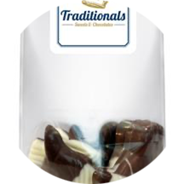 TRADITIONALS PAARDENKOPPEN MELK HAZELNOOT 10X125G Art nr. 56806
