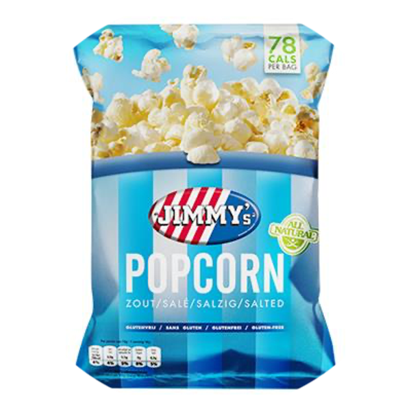 JIMMY'S MINI BAG POPCORN ZOUT 21X18G Art nr. 50462