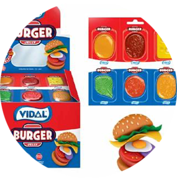 VIDAL BURGER JELLY 11G 66 STUKS Art nr. 54893 0,5 1 1,5 2 2,5 3 3,5 4 4,5 5  0 beoordelingen