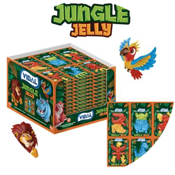 VIDAL JUNGLE JELLY 11G Display 66 STUKS Art nr. 56979