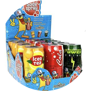 Display 12 funny candy soda spray verp 48