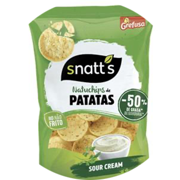 SNATT'S NATUCHIPS SOUR CREAM 12X75G Art nr. 52514