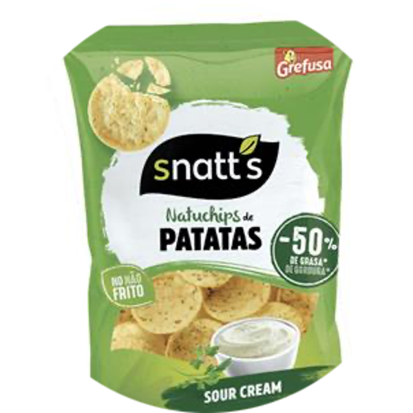 SNATT'S NATUCHIPS SOUR CREAM 45X23G Art nr. 55937