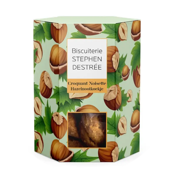 Knapperig hazelnootkoekje 100 g geschenkverpakkng verp 27