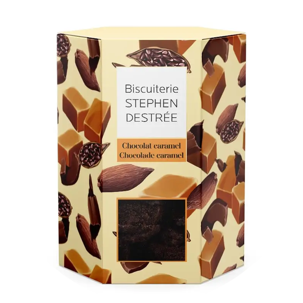 Doosje Chocolade Karamel Koekjes - 100g Geschenkdoos verp 27