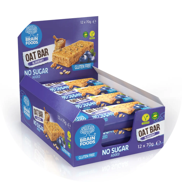 Display 12 Vegan glutenvrije flapjacks met bosbessen verp 48